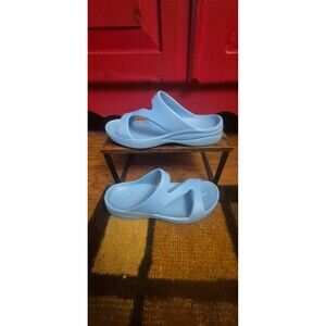 DAWGS Ladies 10 Z-Sandals Arch Support Sandals  Blue Comfort Slides EUC